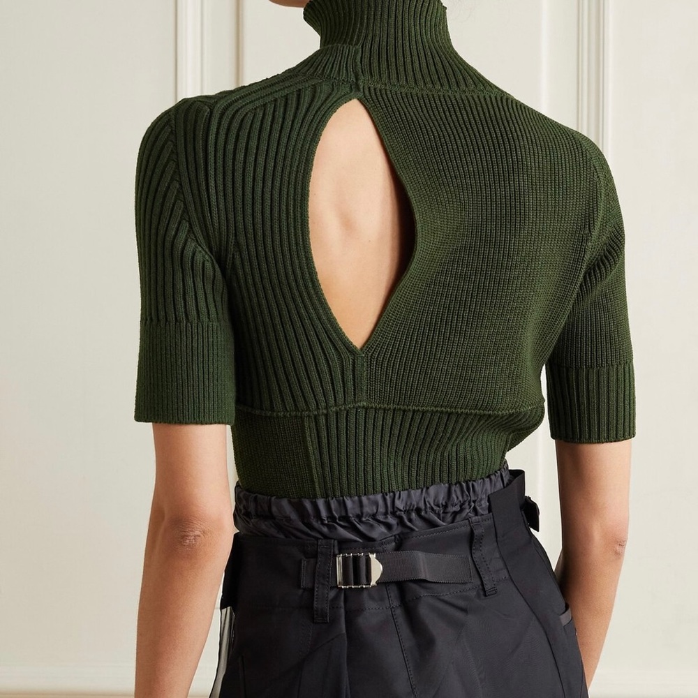 Sacai Cutout Ribbed Turtleneck Sweater | NWOT